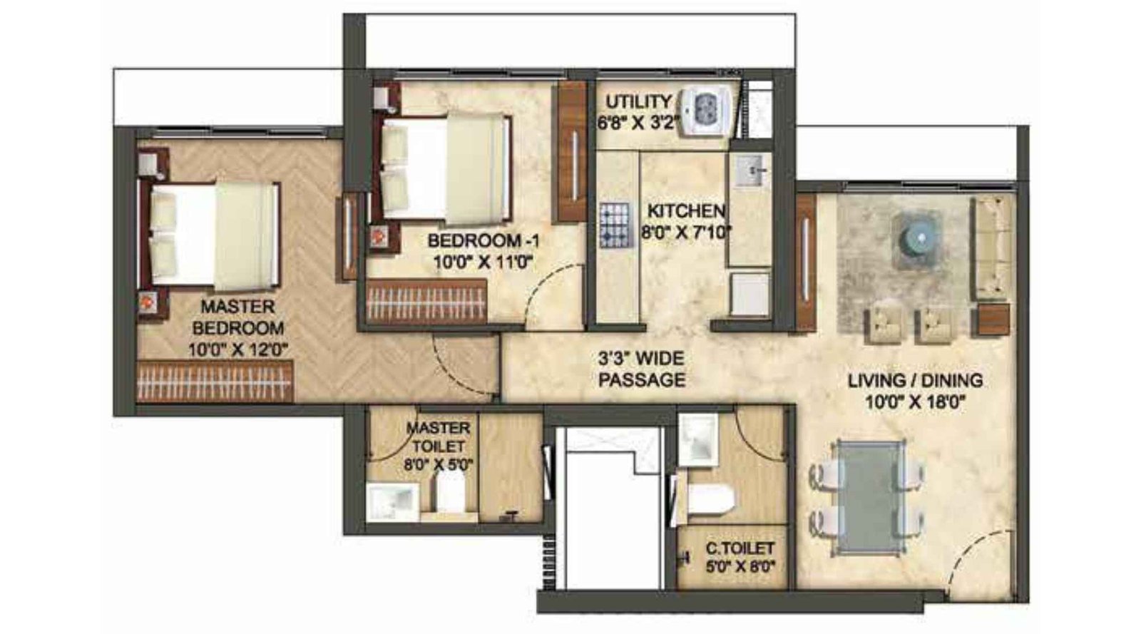 Runwal-Sanctuary-Floor-Plan-Tower-2-Spacious-2-Bed-Residence (2)